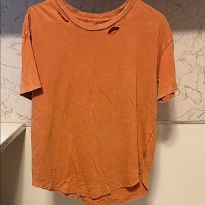 Aerie Men's Distressed Orange Tee
